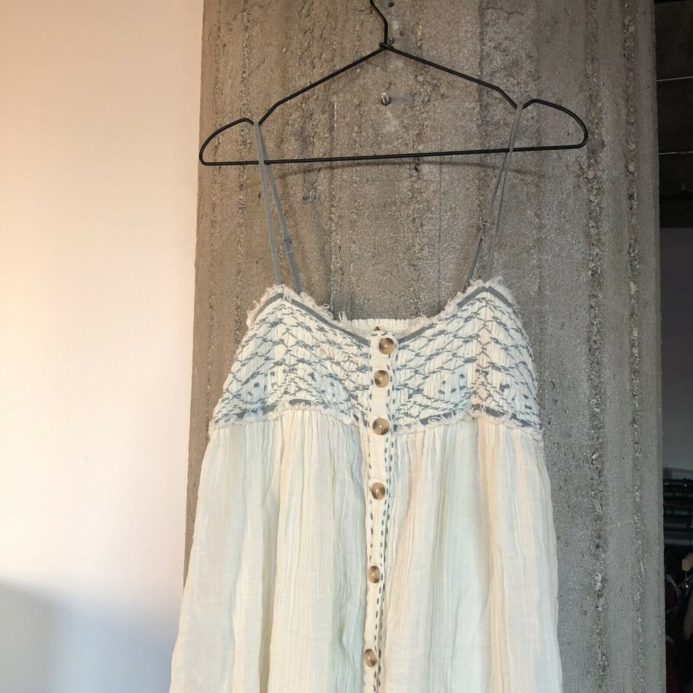 Free People Linda Jo Midi Dress Gardenia White Maxi Boho White  M NWT $148 - Picture 9 of 11